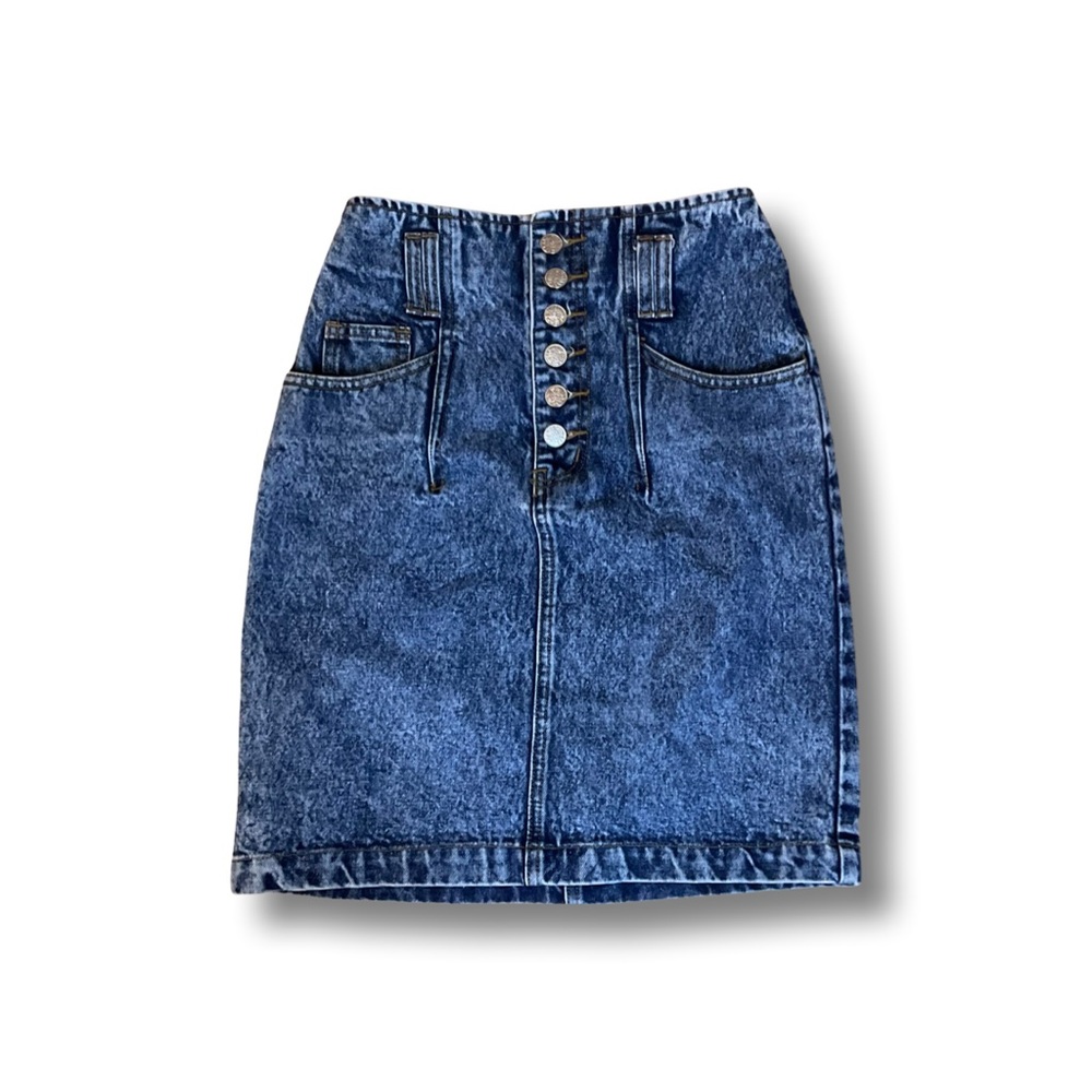 Vintage 90’s button fly denim skirt